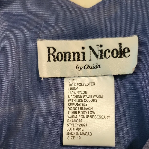 Ronni Nicole - Blue And Pink Floral Dress Women's Size 10 - Picture 2 of 8